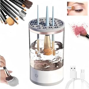 2024 Nuevo limpiador eléctrico de brochas de maquillaje USB automático giratorio brochas cosméticas limpiador Herramientas de limpieza rápida y exhaustiva - Product Image 4