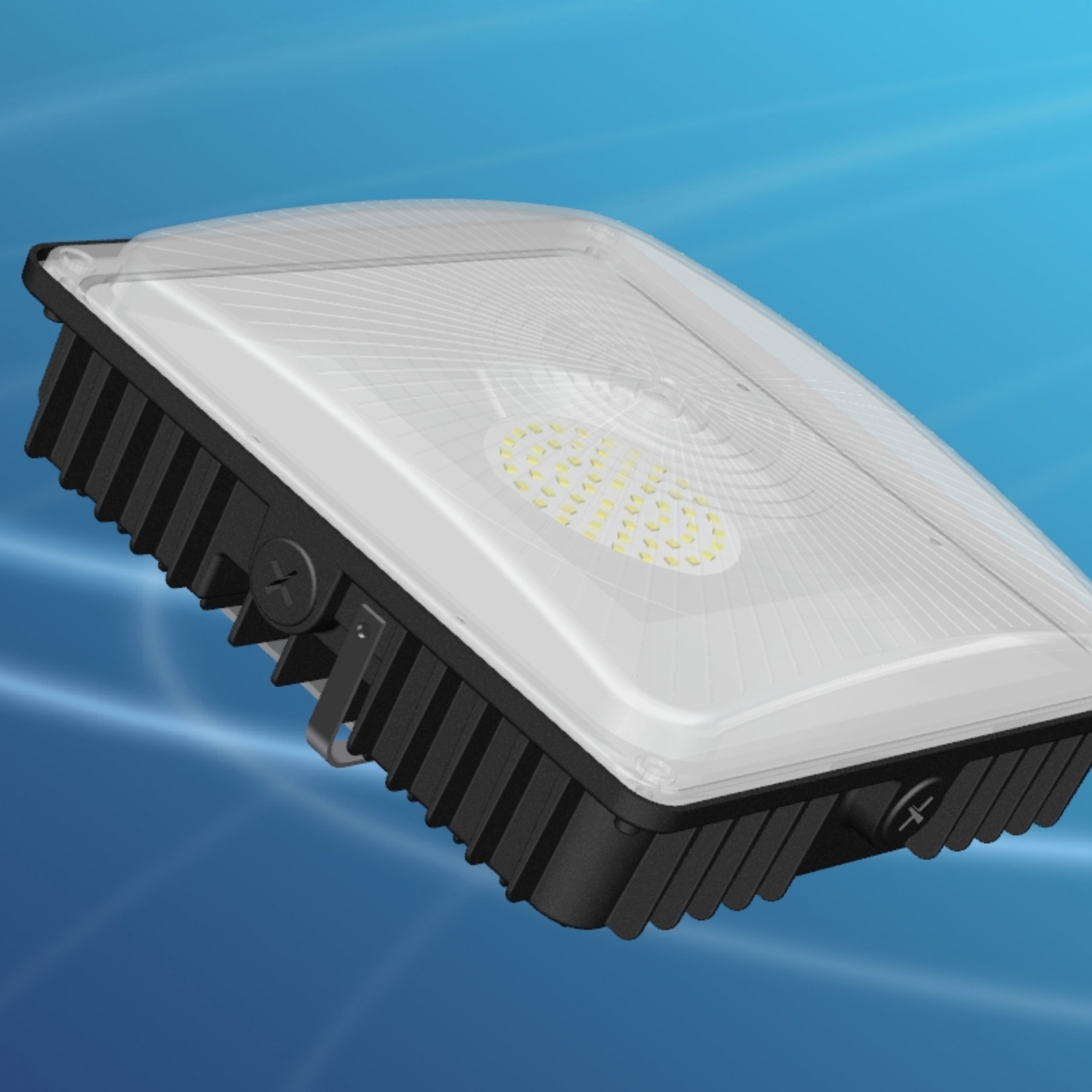 Factory Direct Sales 45W-120W IP65 Waterproof Warehouse Ceiling Lamp Multifunction LED Canopy Lights for Gas Stations Light