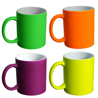 Mug en céramique personnalisable 11oz, porcelaine fluorescente, logo imprimé, compatible lave-vaisselle et micro-ondes, écologique, cadeau promotionnel
