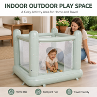 Parc de jeu gonflable pour bébé avec panneaux en maille respirante, PVC souple, parc de jeu portable, intérieur/extérieur, OEM personnalisé