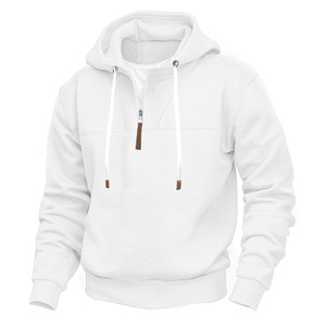 <span class=keywords><strong>Felpa</strong></span> da <span class=keywords><strong>Uomo</strong></span> con <span class=keywords><strong>Mezza</strong></span> <span class=keywords><strong>Zip</strong></span> e Cappuccio, Maniche Lunghe, Vestibilità Ampia, per Primavera e Autunno - Product Image 2