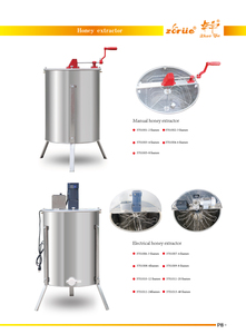 Reversible thép không gỉ 6-khung tự động điện mật ong vắt Máy nghề nuôi ong động cơ ngang mật ong chế biến - Product Image 6