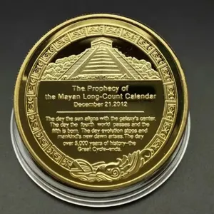 하이 퀄리티 마야 롱 카운트 달력 12 월 21 2012 금 심은 동전 기념 동전