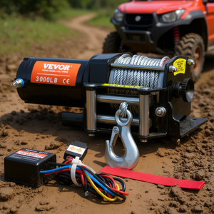 วีเวอร์ รอกไฟฟ้า 3000 ปอนด์ สายเคเบิลเหล็ก 24V สำหรับรถเอทีวี ยูทีวี พร้อมรีโมทแบบมีสายและตะขอเกี่ยว - Product Image 2