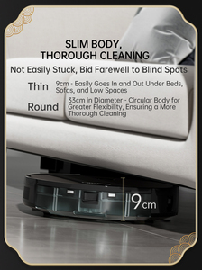 Aspirateur <span class=keywords><strong>robot</strong></span> M8, aspiration 4000Pa, fonction d'auto-vidage, gyroscope, contrôle par application, filtre HEPA, nettoyage humide, balayage, serpillière, batterie - Product Image 4