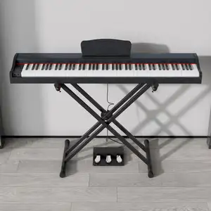 Venda quente Instrumento Educacional Piano Digital 88 Tecla Toque Sensível Martelo Teclado Piano Vertical