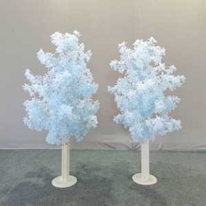 Bán Buôn Trắng Hồng Xanh Vàng Đỏ Thu Nhỏ Nhỏ Cây Sakura Trang Trí Đám Cưới Cây Hoa Anh Đào Lùn Nhân Tạo - Product Image 5