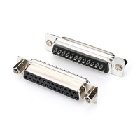 Connecteur femelle à souder KinKuo DB25 D-SUB 25 broches en laiton plaqué or, prise DB standard pour assemblage de câbles