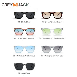 Lunettes de soleil polarisées Grey Jack UV400, monture PC, verres TAC, unisexe, carrées, tendance, protection solaire, voyage, conduite, fête - Product Image 4