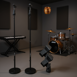 Soporte de Micrófono Universal de 2 Piezas con Adaptador de Rosca 5/8, Base 35-57, Perilla de Bloqueo Rápido, Equipo de Audio Profesional con Cable - Product Image 2