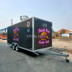 2025 Wholesale Customized Truck Multifumctional Square Hamburger <b>Mobile</b> <b>Kitchen</b> Food Trailer - Product Image 3