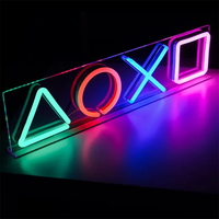 Manette de jeu Enseigne au néon LED Gamepad Neon Light PS4 XOXO Playstation Enseigne au néon pour chambre d'enfant Bar Club Art Decor