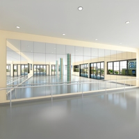 Miroir pleine longueur en verre trempé, style simple, incassable, pour studio de yoga, salle de sport, salle de danse