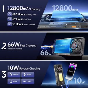 Ulefone Armor 30 Rugged Phone 12800mAh 66W 6.95" 120Hz 12GB+512GB 64MP <b>Night</b> <b>Vision</b> <b>Camera</b> Helio G100 Smartphone Android 15 NFC - Product Image 5