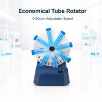 Rotateur de tubes professionnel à vitesse réglable 10-70 tr/min avec écran LCD numérique pour biologie moléculaire, biochimie et laboratoire clinique