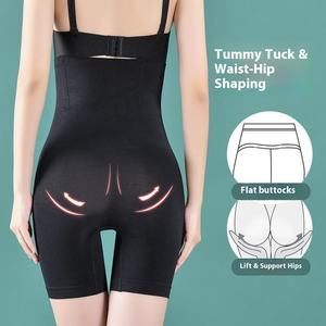 En gros : Sous-vêtements sculptants pour femmes, culottes gainantes taille haute, shorts amincissants effet ventre plat et rehausseur de fesses, longueur mi-cuisse - Product Image 2