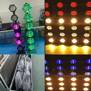 New 6pcs 50W <span class=keywords><strong>COB</strong></span> hổ phách 144pcs RGB <span class=keywords><strong>LED</strong></span> Strobe đứng Retro chiếu sáng cho buổi hòa nhạc Bar hiệu ứng nền Disco giai đoạn rửa - Product Image 6