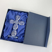 Croix en verre transparente, croix en cristal clair, souvenirs de baptême d'église en verre, cadeaux MH-S040