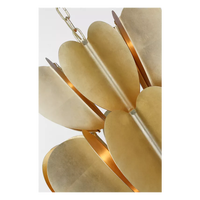 Candelabro de dos niveles de latón de lujo americano moderno, luz blanca cálida, Base de bombilla E12 para sala de estar, dormitorio, Hotel