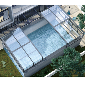 Véranda <span class=keywords><strong>en</strong></span> verre à structure <span class=keywords><strong>en</strong></span> aluminium, mobile, Prima Sunroom, avec toit rétractable préfabriqué - Product Image 5
