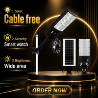 Caméra de surveillance solaire LED intégrée pour éclairage public transfrontalier IP65 600W-1000W, certifiée CE, garantie 2 ans, batterie ABS