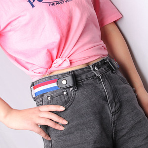 Cinturón elástico <span class=keywords><strong>Invisible</strong></span> para mujer, pantalones vaqueros decorativos, cinturón de moda para mujer - Product Image 2