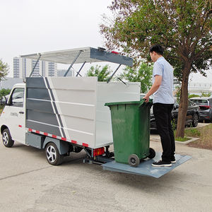 Cubo de basura pequeño con cuerpo plano, cargador de basura, cubo de basura, transporte, camión transportador - Product Image 4