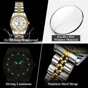 POEDAGAR Orologio di Lusso Elegante per Donne, Impermeabile, Luminoso, con Calendario, Orologio <span class=keywords><strong>da</strong></span> <span class=keywords><strong>Donna</strong></span> in Acciaio Inossidabile al Quarzo - Product Image 3