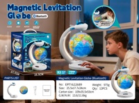 Globo Magnético Levitante EPT con Altavoz Inalámbrico, Reloj Digital y Lámpara Táctil de 3 Niveles, Decoración de Escritorio Flotante Compatible con BT, Regalo