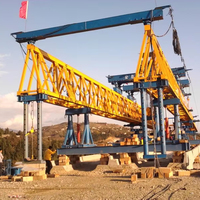 Grúa lanzadora de puente de viga grande 120t viga de lanzamiento de puente tipo trussed para construcción de carreteras y puentes