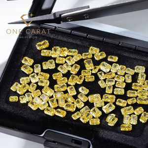 IGI認定HPHT CVDラボ栽培ダイヤモンド0.5ct 1ct 1.5ct 2.0ct 3ctファンシーイエローカラールースVVS 3EXダイヤモンド - Product Image 4