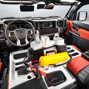Bomba de aire eléctrica de 150 PSI, inflador de neumáticos de alta presión de 12V CC con bomba de mano, Mini compresor de aire portátil para coche, construcción de Metal - Product Image 3