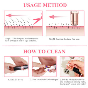 Depiladora Eléctrica Portátil Pequeña Estilo Lápiz Labial, Depilación Sin Dolor, Depiladora Facial para Mujeres - Product Image 5