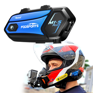 Fodsports M1-S cộng với âm nhạc chia sẻ 10 tay đua 2000m nhóm Tai nghe Bluetooth xe máy Mũ bảo hiểm Bluetooth liên lạc - Product Image 1