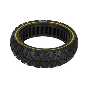 Pneu plein tout-terrain Ulip 70/60-7.5 à motif diamant avec cercle jaune pour trottinette électrique, roue amortissante alvéolée - Product Image 3
