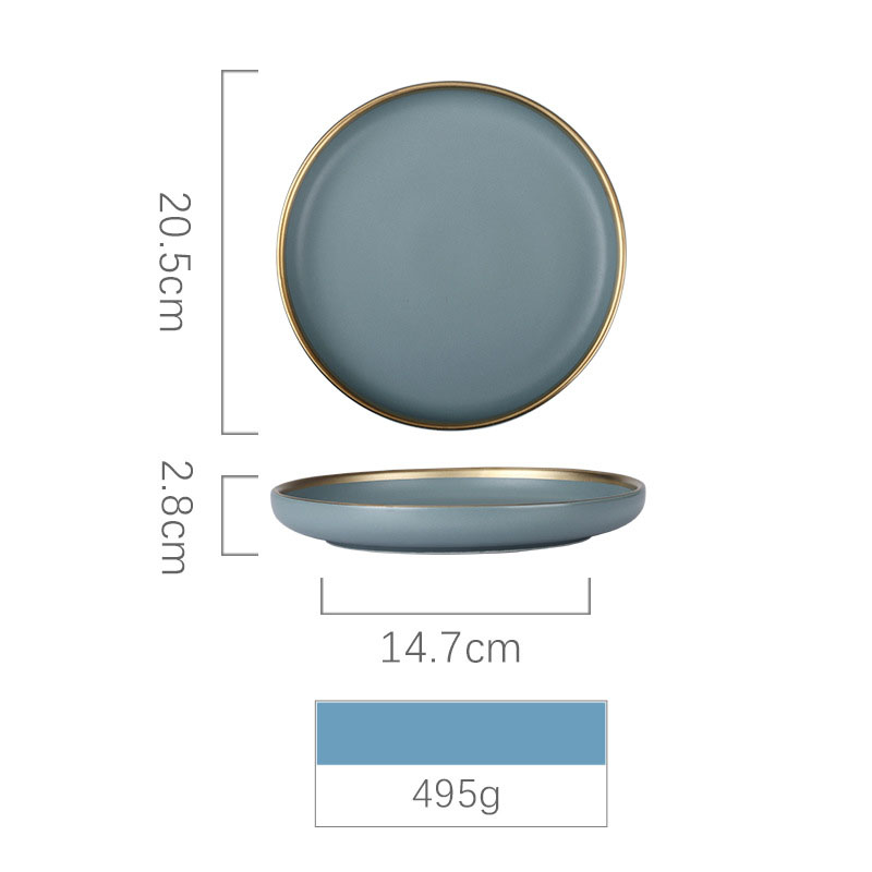 Plato llano de 8 pulgadas