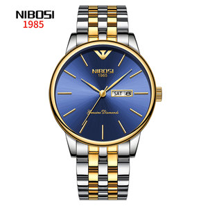Reloj de Cuarzo NIBOSI <span class=keywords><strong>2332</strong></span> para Hombre, Diseño Clásico y Moderno, Venta Directa de Fábrica, Resistente al Agua, Correa de Acero Inoxidable - Product Image 3