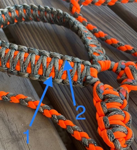 Équipement de chasse paracord accessoires de couleur personnalisée 550 durable prédateur drag <span class=keywords><strong>coyote</strong></span> drag paracord jeu sangle avec 2 boucles - Product Image 4