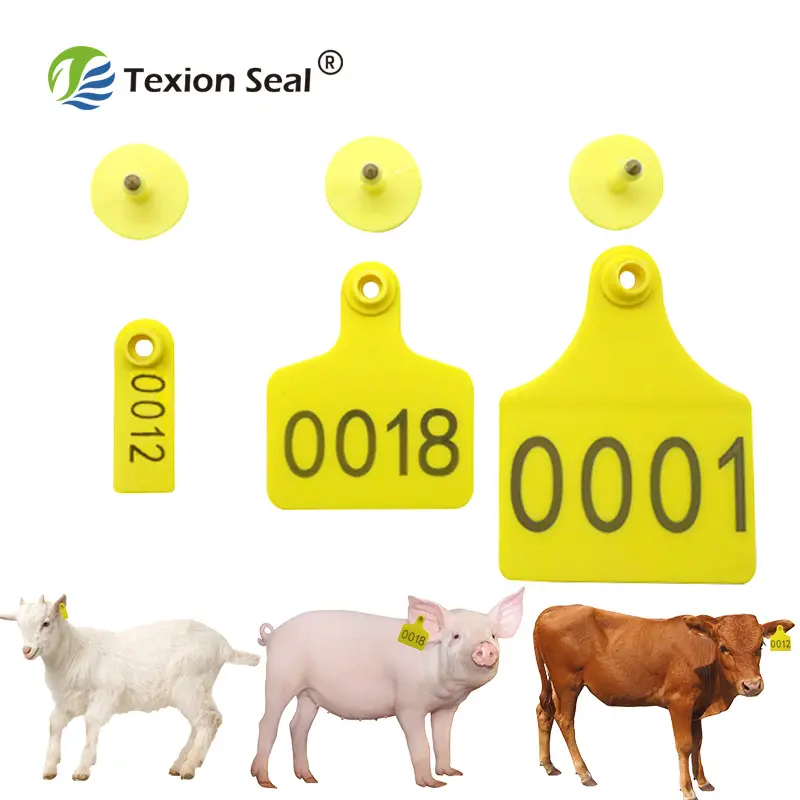 TX-ES008工場価格TPU家畜羊牛豚耳タグレーザー印刷シリアル番号または名前ロゴ付き