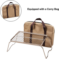 Barbecue pliant portable ultraléger en acier inoxydable pour le camping en plein air et la cuisson au charbon de bois