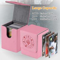 Boîte de rangement pour cartes à collectionner TCG CCG, compatible avec les cartes MTG, en cuir PU premium avec symboles Planes Walker