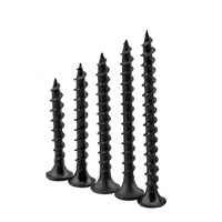 Sekrup Drywall Premium, baja hitam berkualitas #7 titik tajam sekrup Self Tapping untuk Drywall Sheetrock, kayu dan banyak lagi