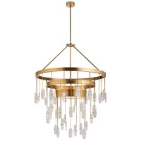 Candelabro LED de latón de alabastro de mármol moderno XZ para sala de estar comedor dormitorio personalizable fácil de colgar pequeño E12