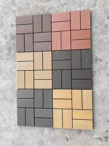 Dalles de terrasse contemporaines emboîtables pour balcon extérieur, résistantes aux intempéries, imperméables, pour patio, forme carrée, brossées - Product Image 3