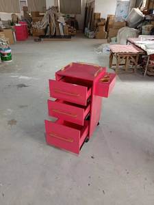 2023ล่าสุดคุณภาพสูงทนทานตู้ตัดผมสีชมพูมันวาวสูงตู้เก็บของมีล้อ10ปี - Product Image 3