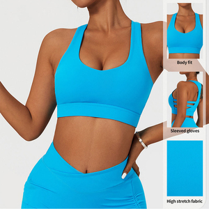 Canottiera estiva da <span class=keywords><strong>donna</strong></span> 1X-6X abbigliamento da allenamento 2 pezzi tuta Fitness abbigliamento da palestra reggiseno sportivo da <span class=keywords><strong>donna</strong></span> Activewear set da Yoga - Product Image 2
