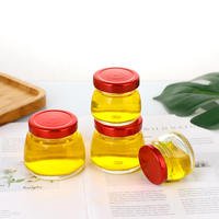 Pot en verre résistant à la chaleur vide de 30ml, 50ml, 75ml, 120ml, 150ml, 200ml pour dessert, gelée, confiture, caviar, miel avec bouchon à vis