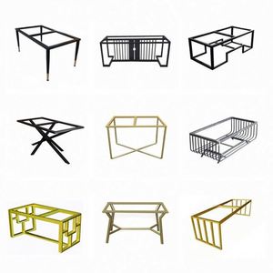 X Shape Metal <b>Table</b> <b>Legs</b> Cast Iron Steel Modern Design Black/Clear Powder Coated Finish Bedroom Farmhouse Outdoor Living Room - Product Image 2
