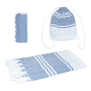 OEM ODM Super grande telo mare 100*180cm turco a righe ad asciugatura rapida con nappa in microfibra - Product Image 4