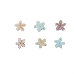 Fermagli per capelli Tz Flower da 8 cm in plastica, stile dolce con strass, per uso quotidiano da donna - Product Image 1